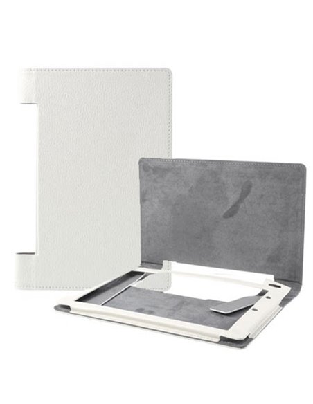 CUSTODIA BOOK ORIZZONTALE PELLE per LENOVO YOGA TABLET B6000 8' POLLICI COLORE BIANCO