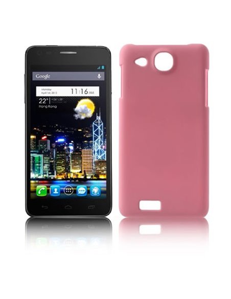 CUSTODIA BACK RIGIDA per ALCATEL ONE TOUCH 6033 IDOL ULTRA COLORE ROSA