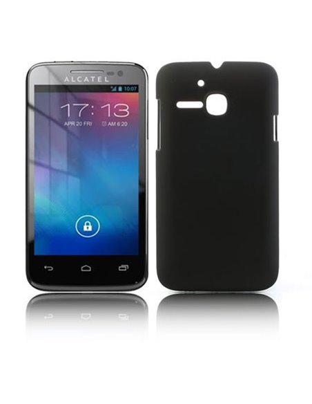 CUSTODIA BACK RIGIDA per ALCATEL ONE TOUCH M'POP 5020D COLORE NERO