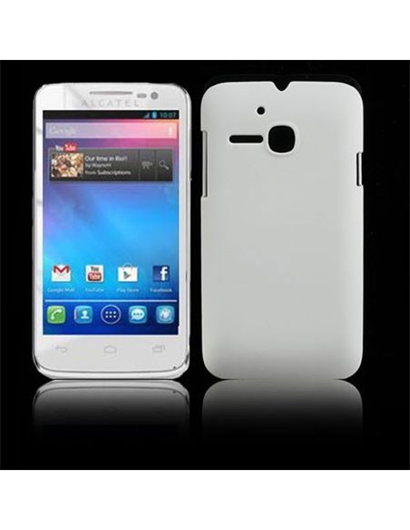 CUSTODIA BACK RIGIDA per ALCATEL ONE TOUCH M'POP 5020D COLORE BIANCO