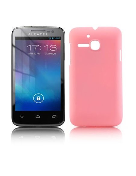 CUSTODIA BACK RIGIDA per ALCATEL ONE TOUCH M'POP 5020D COLORE ROSA