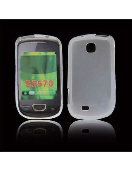 CUSTODIA GEL TPU SILICONE per SAMSUNG S5570 GALAXY NEXT COLORE BIANCO