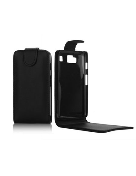 CUSTODIA FLIP VERTICALE PELLE per MOTOROLA RAZR HD XT925 COLORE NERO