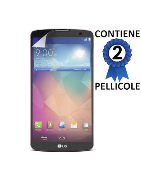 PELLICOLA PROTEGGI DISPLAY per LG G PRO 2, D837, D838, F350 CONFEZIONE 2 PEZZI