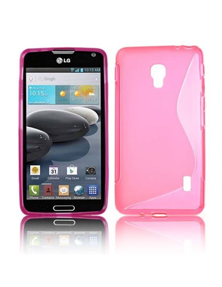 CUSTODIA GEL TPU SILICONE DOUBLE per LG OPTIMUS F6, D500, D505 COLORE ROSA