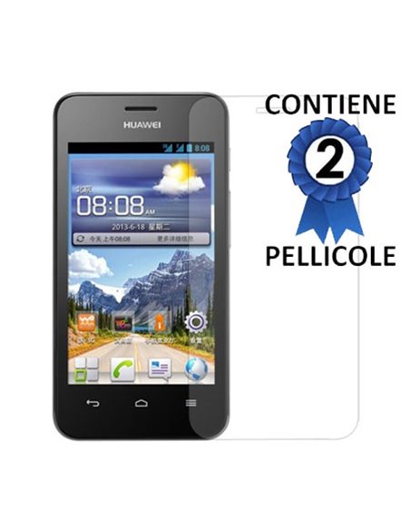 PELLICOLA PROTEGGI DISPLAY per HUAWEI ASCEND Y320 CONFEZIONE 2 PEZZI