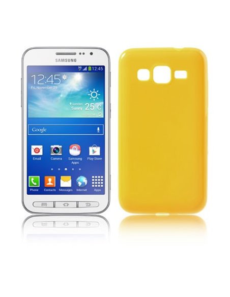 CUSTODIA GEL TPU SILICONE per SAMSUNG I8580 GALAXY CORE ADVANCE COLORE GIALLO