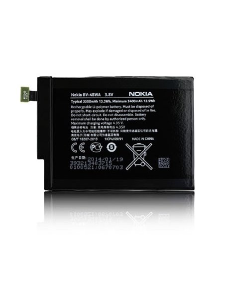 BATTERIA ORIGINALE NOKIA BV-4BWA per LUMIA 1320 - 3400 mAh LI-ION BULK