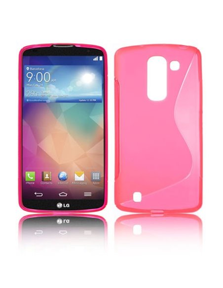 CUSTODIA GEL TPU SILICONE DOUBLE per LG G PRO 2, D837, D838, F350 COLORE ROSA