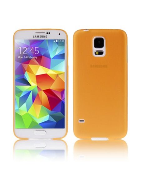 CUSTODIA BACK RIGIDA ULTRA SLIM DA 0,3mm per SAMSUNG G900F GALAXY S5, GALAXY S5 NEO G903F, GALAXY S5 PLUS COLORE ARANCIONE