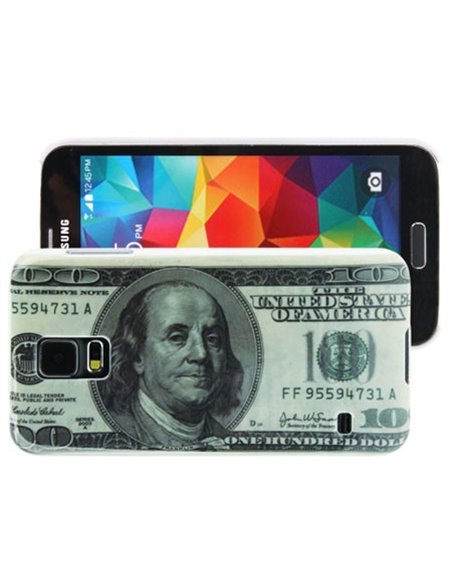 CUSTODIA BACK RIGIDA per SAMSUNG G900F GALAXY S5, GALAXY S5 NEO G903F, GALAXY S5 PLUS FANTASIA DOLLARO USA