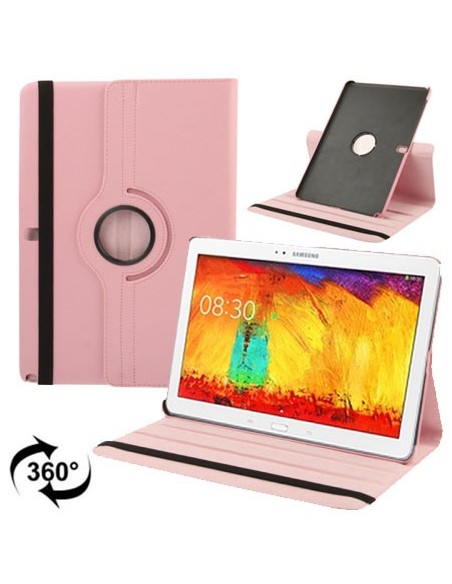 CUSTODIA BOOK PELLE GIREVOLE per SAMSUNG GALAXY NOTE PRO 12.2, SM-P900 CON STAND E CHIUSURA ELASTICO COLORE ROSA