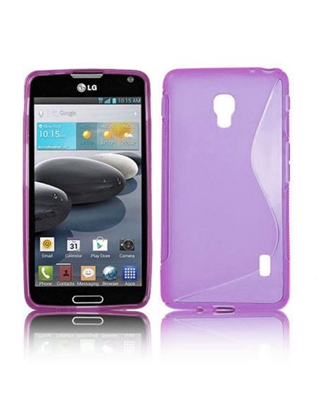 CUSTODIA GEL TPU SILICONE DOUBLE per LG OPTIMUS F6, D500, D505 COLORE VIOLA