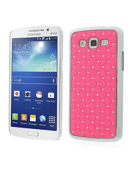 CUSTODIA BACK RIGIDA CON BRILLANTINI per SAMSUNG G7106 GALAXY GRAND 2, G7100, G7102, G7105 COLORE ROSA