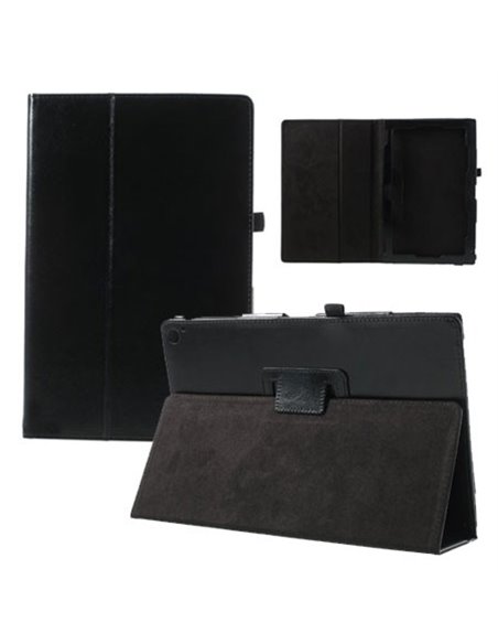 CUSTODIA BOOK PELLE per NOKIA LUMIA 2520, 10.1' POLLICI CON STAND E PORTA PENNA COLORE NERO