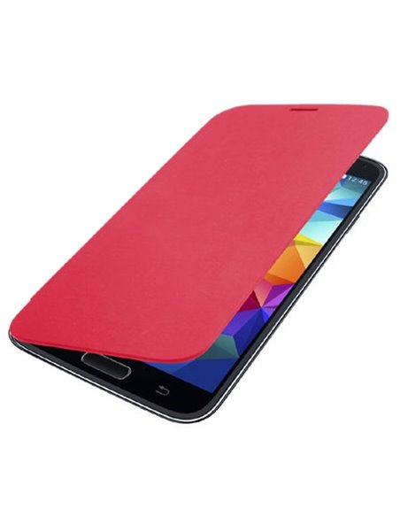 CUSTODIA FLIP COVER ORIZZONTALE per SAMSUNG G900 GALAXY S5, GALAXY S5 PLUS COLORE ROSSO