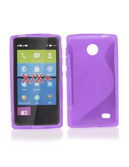 CUSTODIA GEL TPU SILICONE DOUBLE per NOKIA X, X+ COLORE VIOLA