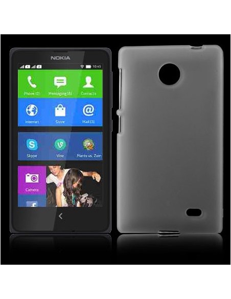 CUSTODIA GEL TPU SILICONE per NOKIA X, X+ COLORE BIANCO-TRASPARENTE