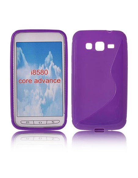 CUSTODIA GEL TPU SILICONE DOUBLE per SAMSUNG I8580 GALAXY CORE ADVANCE COLORE VIOLA