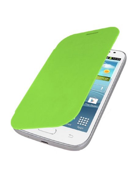 CUSTODIA FLIP COVER ORIZZONTALE per SAMSUNG I9080 GALAXY GRAND, I9082 GRAND DUOS VERDE