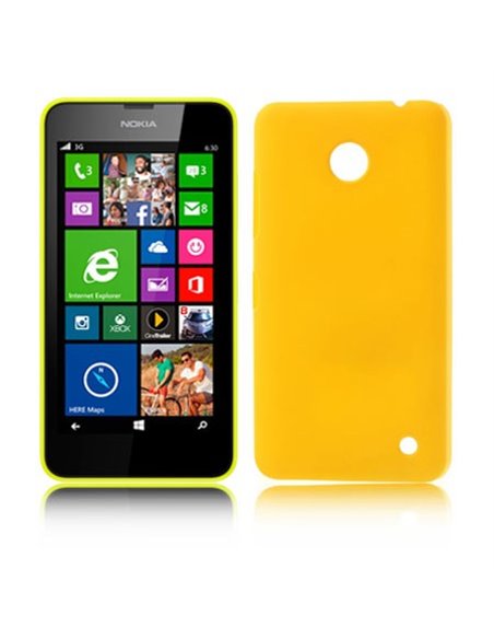 CUSTODIA BACK RIGIDA per NOKIA LUMIA 630 COLORE GIALLO