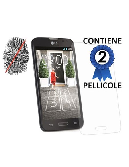 PELLICOLA PROTEGGI DISPLAY ANTI IMPRONTA per LG L70, D320N CONFEZIONE 2 PEZZI