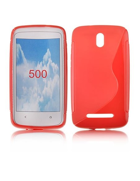 CUSTODIA GEL TPU SILICONE DOUBLE per HTC DESIRE 500 COLORE ROSSO