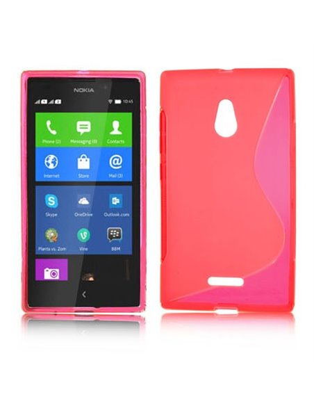 CUSTODIA GEL TPU SILICONE DOUBLE per NOKIA XL COLORE ROSA