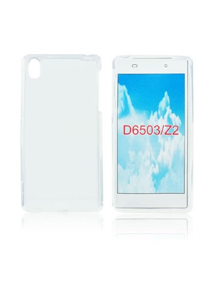 CUSTODIA GEL TPU SILICONE per SONY XPERIA Z2 COLORE BIANCO TRASPARENTE