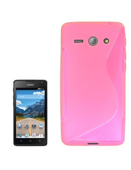 CUSTODIA GEL TPU SILICONE DOUBLE per HUAWEI ASCEND Y530, C8813 COLORE ROSA