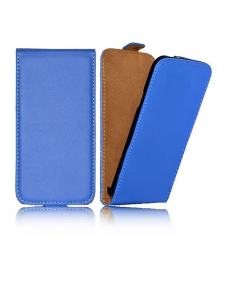 CUSTODIA FLIP VERTICALE SLIM PELLE per NOKIA XL COLORE BLU