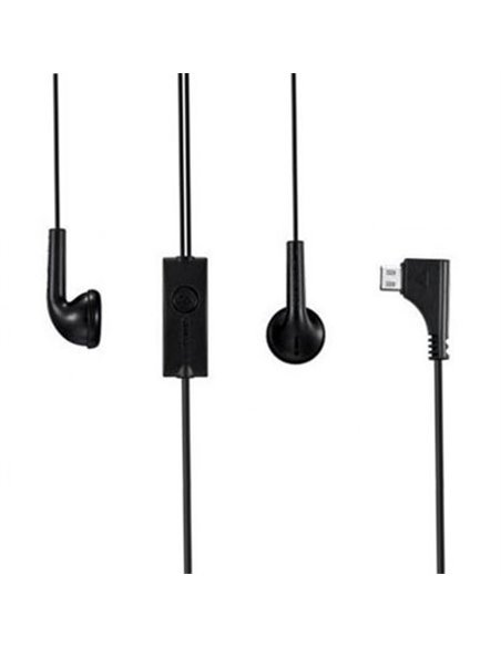 AURICOLARE STEREO ORIGINALE SAMSUNG EHS41UMAME ATTACCO MICRO USB CON TASTO DI RISPOSTA NERO BULK SEGUE COMPATIBILITA'..