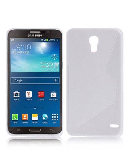 CUSTODIA GEL TPU SILICONE DOUBLE per SAMSUNG G910S GALAXY ROUND COLORE BIANCO