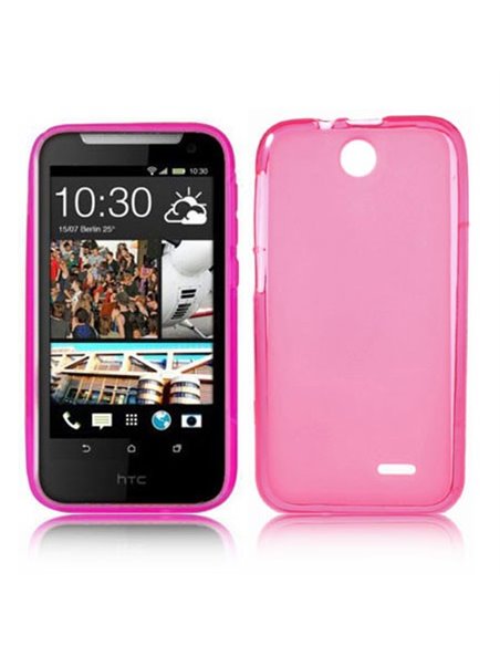 CUSTODIA GEL TPU SILICONE per HTC DESIRE 310 COLORE ROSA
