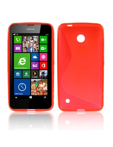 CUSTODIA GEL TPU SILICONE DOUBLE per NOKIA LUMIA 630 COLORE ROSSO