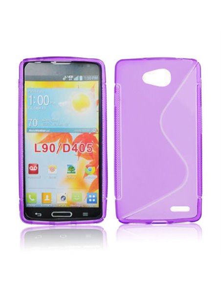 CUSTODIA GEL TPU SILICONE DOUBLE per LG L90 DUAL D410 COLORE VIOLA