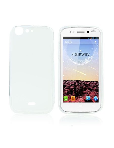 CUSTODIA GEL TPU SILICONE per WIKO STAIRWAY COLORE BIANCO TRASPARENTE