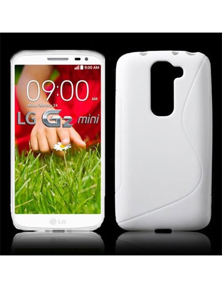 CUSTODIA GEL TPU SILICONE DOUBLE per LG G2 MINI COLORE BIANCO