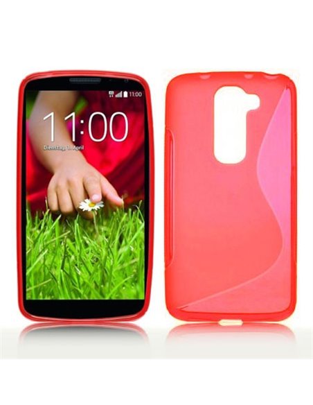 CUSTODIA GEL TPU SILICONE DOUBLE per LG G2 MINI COLORE ROSSO