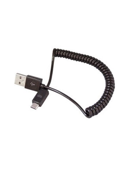 CAVO MICRO USB A SPIRALE COLORE NERO