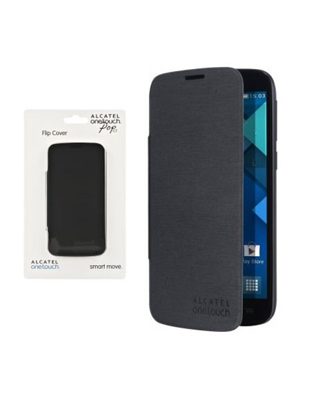 CUSTODIA FLIP COVER ORIGINALE ALCATEL F-GCGB33A0A14C1-A1 per ONE TOUCH POP C7, ONE TOUCH POP C7 DUAL SIM COLORE BLU BLISTER