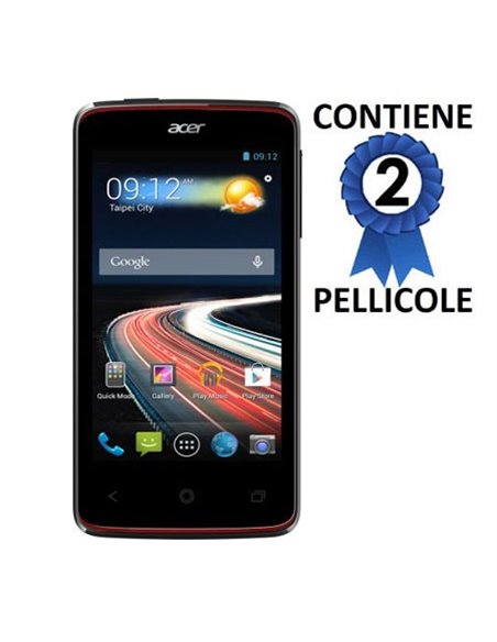 PELLICOLA PROTEGGI DISPLAY per ACER LIQUID Z4, LIQUID Z4 DUO CONFEZIONE 2 PEZZI