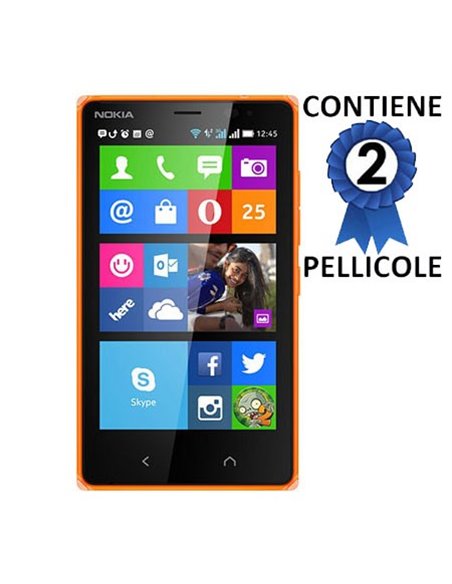 PELLICOLA PROTEGGI DISPLAY per NOKIA X2 DUAL SIM CONFEZIONE 2 PEZZI