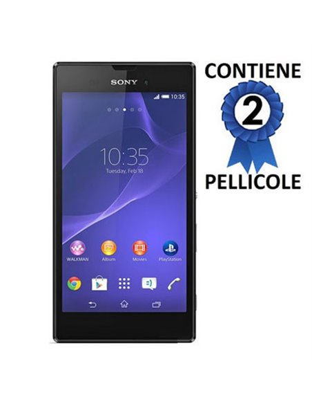 PELLICOLA PROTEGGI DISPLAY per SONY XPERIA T3 D5102, D5103, D5106 CONFEZIONE 2 PEZZI