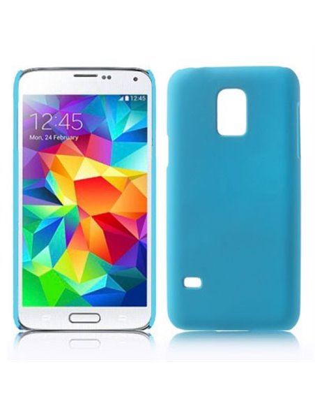 CUSTODIA BACK RIGIDA per SAMSUNG G800 GALAXY S5 MINI COLORE AZZURRO