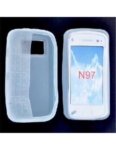 CUSTODIA SILICONE per NOKIA N97 COLORE BIANCO