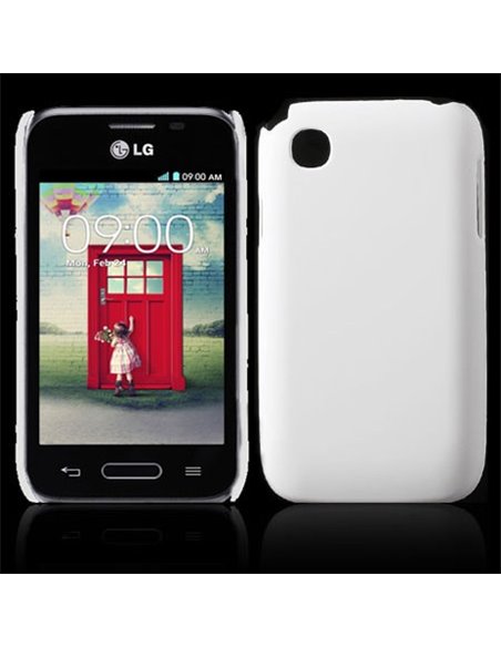 CUSTODIA BACK RIGIDA per LG LG L35 D150, L40 D160, L40 Dual Sim D170 COLORE BIANCO