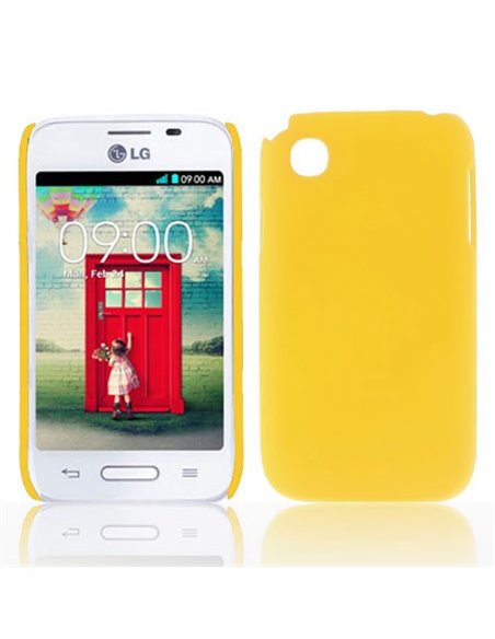 CUSTODIA BACK RIGIDA per LG L35 D150, L40 D160, L40 Dual Sim D170 COLORE GIALLO