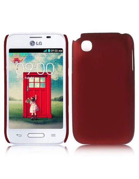 CUSTODIA BACK RIGIDA per LG L35 D150, L40 D160, L40 Dual Sim D170 COLORE BORDEAUX