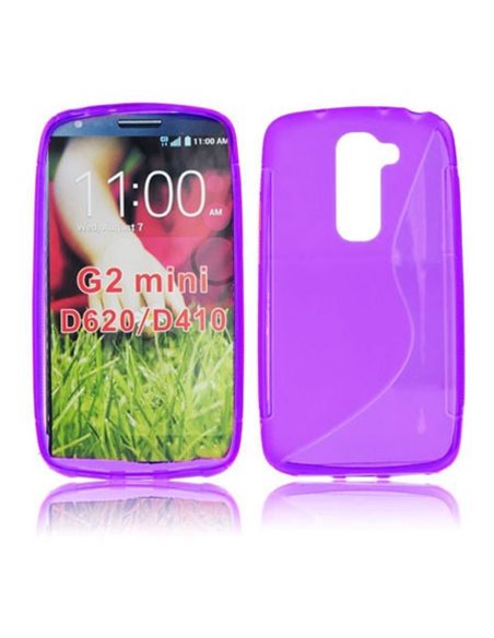 CUSTODIA GEL TPU SILICONE DOUBLE per LG G2 MINI COLORE VIOLA